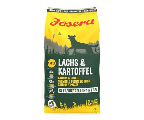 JOSERA Lachs & Kartoffel (1 x 12,5 kg) | getreidefreies Hundefutter | Lachsprotein als einzige tierische Proteinquelle | Super Premium Trockenfutter für ausgewachsene Hunde | 1er Pack von Josera