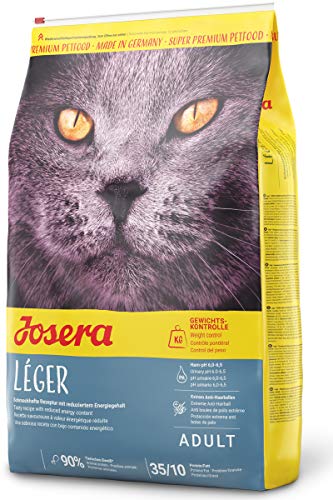 JOSERA Léger (1 x 10 kg) | Katzenfutter mit wenig Fett | für übergewichtige oder sterilisierte Katzen | Super Premium Trockenfutter für ausgewachsene Katzen | 1er Pack von Josera