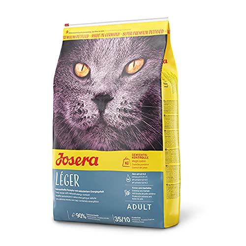 JOSERA Léger (1 x 2 kg) | Katzenfutter mit wenig Fett | für übergewichtige oder sterilisierte Katzen | Super Premium Trockenfutter für ausgewachsene Katzen | 1er Pack von Josera