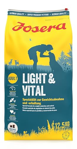 JOSERA Light & Vital (1 x 12,5 kg) | Hundefutter mit niedrigem Fettgehalt | Super Premium Trockenfutter für ausgewachsene Hunde | 1er Pack von Josera