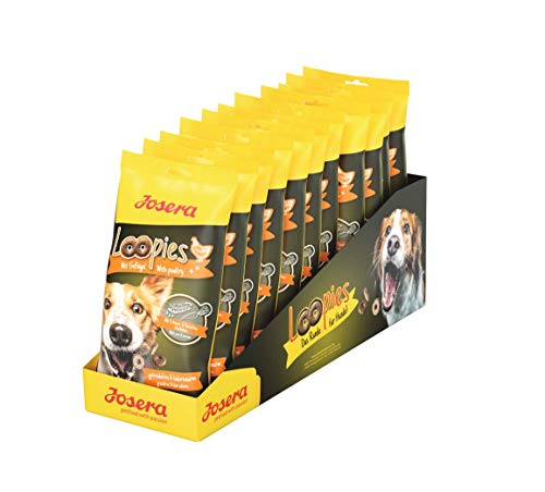 JOSERA Loopies mit Geflügel (11 x 150 g) | getreidefreie Hundeleckerlis mit wenig Fett | Super Premium Qualität ohne Zucker | 11er Pack von Josera