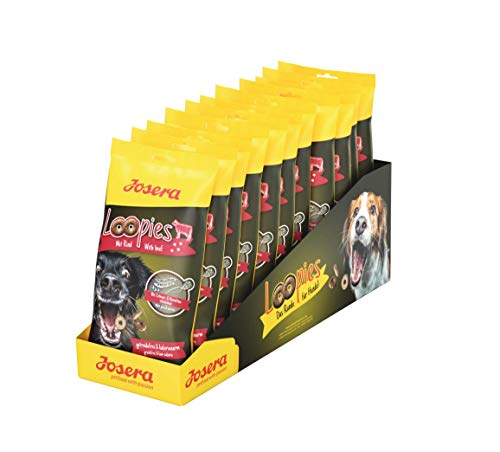JOSERA Loopies mit Rind (11 x 150 g) | getreidefreie Hundeleckerlis mit wenig Fett | Super Premium Qualität ohne Zucker | 11er Pack von Josera