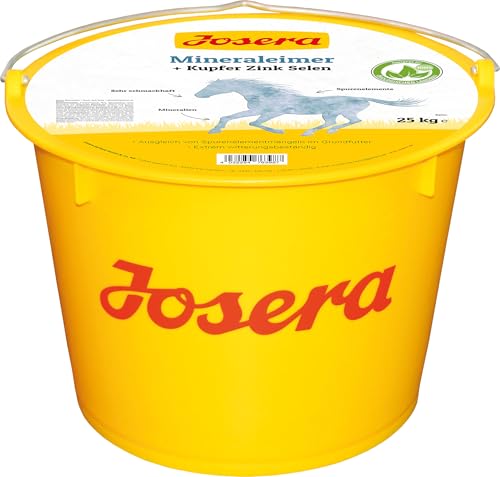 JOSERA Mineraleimer Pferd (1 x 25 kg) | hohe Ausstattung an Kupfer, Zink und Selen | Starke Knochen & Gelenke | Mineralfuttermittel für Pferde von Josera