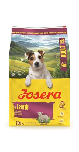 JOSERA Mini Adult Lamm (1 x 10 kg) | Premium Trockenfutter für ausgewachsene Hunde kleiner Rassen | mit Süßkartoffel, Kräuter & Früchten | kleine Kroketten | extraverträglich | getreidefrei | 1er Pack von Josera