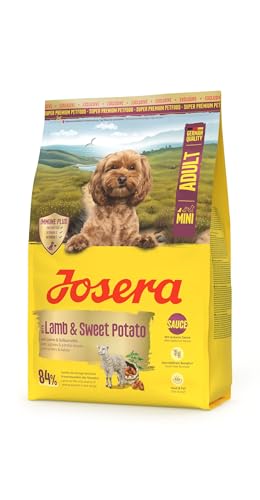 JOSERA Mini Adult Lamm & Süßkartoffel (1 x 3 kg) | Premium Trockenfutter für ausgewachsene Hunde kleiner Rassen | Leckere Soße für extra Geschmack | IMMUNE PLUS für ein intaktes Immunsystem | 1er Pack von Josera