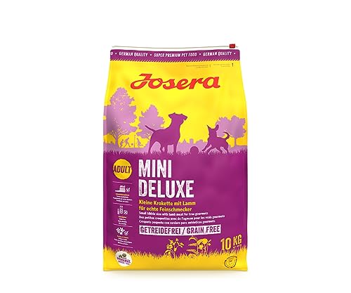 JOSERA MiniDeluxe (1 x 10 kg) | getreidefreies Hundefutter für kleine Rassen | mit Lamm und Süßkartoffel | Super Premium Trockenfutter für ausgewachsene Hunde | 1er Pack von Josera