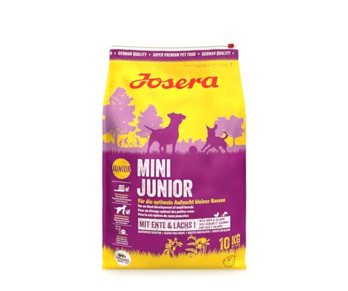 JOSERA MiniJunior (1 x 10 kg) | Welpenfutter für kleine Rassen | für eine optimale Entwicklung | Super Premium Trockenfutter für wachsende Hunde | 1er Pack von Josera