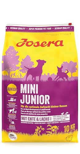 JOSERA MiniJunior (1 x 10 kg) | Welpenfutter für kleine Rassen | für eine optimale Entwicklung | Super Premium Trockenfutter für wachsende Hunde | 1er Pack von Josera