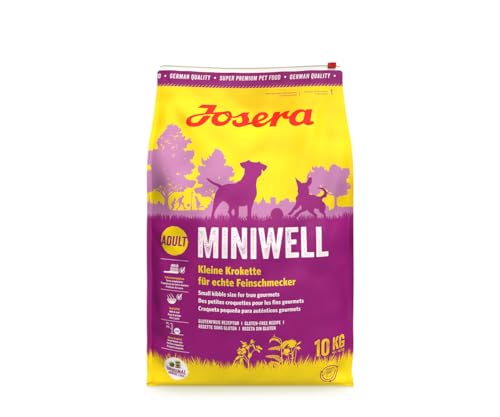 JOSERA Miniwell (1 x 10 kg) | Hundefutter für kleine Rassen | extraverträgliche Rezeptur mit Geflügel | Super Premium Trockenfutter für ausgewachsene Hunde | 1er Pack von Josera