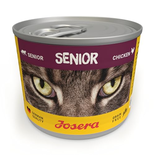 JOSERA Nassfutter Senior (6 x 200 g) | Senior | Premium Katzenfutter nass für ältere Katzen | Huhn | getreidefrei | mit wertvollen Antioxidantien | Anti-Haarballen | Alleinfutter | 6er Pack von Josera