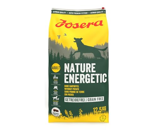 JOSERA Nature Energetic (1 x 12,5 kg) | getreidefreies Hundefutter ohne Kartoffeln |Super Premium Trockenfutter für ausgewachsene Hunde | 1er Pack von Josera
