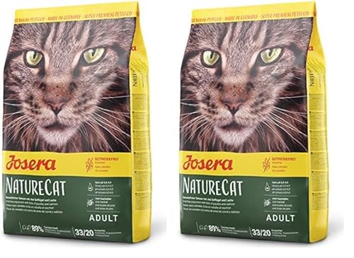 JOSERA NatureCat (1 x 400 g) | Adult | Premium Trockenfutter für ausgewachsene Katzen | Lachs & Geflügel | erlesene Kräuter & gesunde Früchte | getreidefrei | Katzenfutter | 2er Pack von Josera