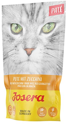 JOSERA Paté Pute mit Zuccini (16 x 85 g) | getreidefreies Katzenfutter mit Lachsöl | Super Premium Nassfutter für ausgewachsene Katzen | 16er Pack von Josera