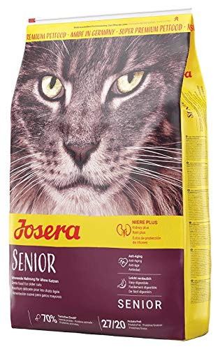 JOSERA Senior (1 x 10 kg) | Katzenfutter für ältere Katzen oder Katzen mit chronischer Niereninsuffizienz | Super Premium Trockenfutter | 1er Pack von Josera