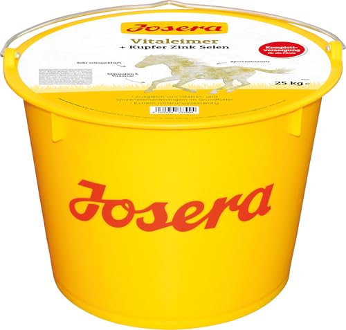 JOSERA Vitaleimer Pferd (1 x 25 kg) | hohe Ausstattung an Kupfer, Zink und Selen | Starke Knochen & Gelenke | Mineralfuttermittel für Pferde von Josera