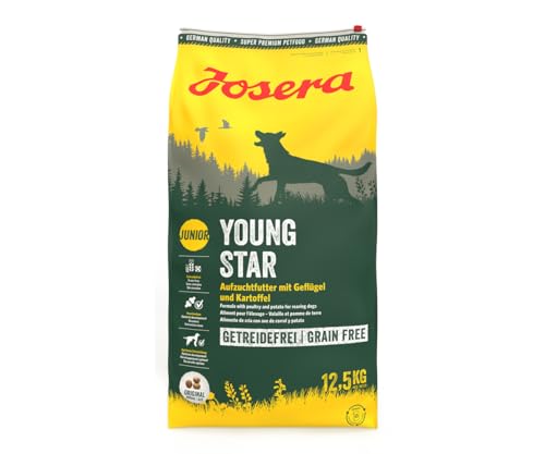 JOSERA YoungStar (1 x 12,5 kg) | getreidefreies Welpenfutter für mittlere und große Rassen | Super Premium Trockenfutter für wachsende Hunde | 1er Pack von Josera
