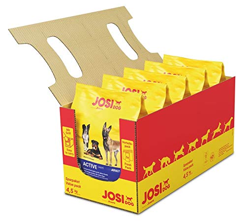 Josera, JosiDog Active Auswahl (5 x 900 g = 4,5 kg) energiereiches Menü für aktive Hunde von Josera