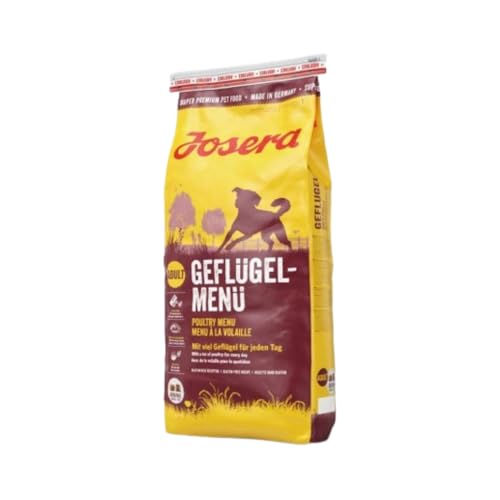 JOSERA Geflügel-Menü (1 x 12,5 kg) | Adult | Premium Trockenfutter für ausgewachsene Hunde | Geflügel & Mais/Reis | besonders gut verträglich | weizenfrei | Hundefutter | 1er Pack von Josera