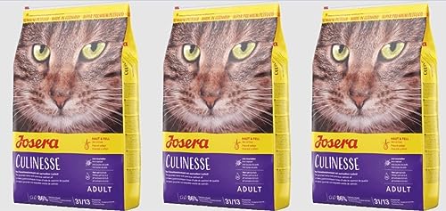 Josera Culinesse (3 x 2kg) | Katzenfutter mit Lachsöl | Super Premium Katzenfutter für ausgewachsene Indoor und Outdoor Katzen | 3er Pack von Josera