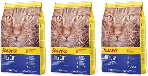 Josera DailyCat (3 x 2kg) | Getreidefreies Katzenfutter mit Geflügel, Kräutern und Früchten | Super Premium Trockenfutter für ausgewachsene Katzen | 3er Pack von Josera