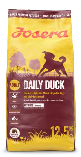 Josera DailyDuck (1 x 12,5 kg) | Glutenfreies Hundefutter mit Ente | Super Premium Trockenfutter für ausgewachsene Hunde | 1er Pack von Josera