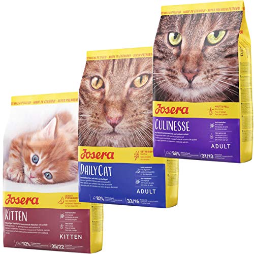Josera Die Gourmetvariation für die Katze: je 2 kg Kitten, DailyCat & Culinesse von Josera