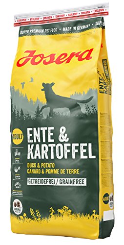 Josera Ente & Kartoffel | 5 x 900g | Trockenfutter für Hunde | Getreidefrei | Für ausgewachsene Hunde mittlerer und großer Rassen von Josera