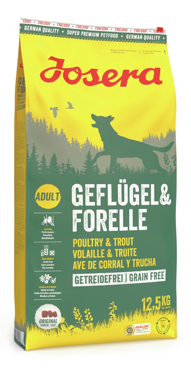 Josera Geflügel/Forelle getreidefrei Hundetrockenfutter 12,5 Kilogramm