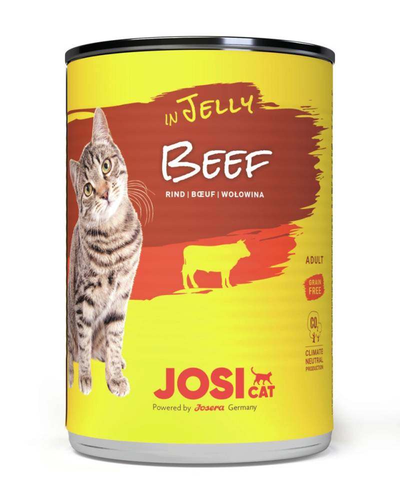 Josera JosiCat in Jelly 400 Gramm Katzennassfutter Sparpaket 24 x 400 Gramm Rind