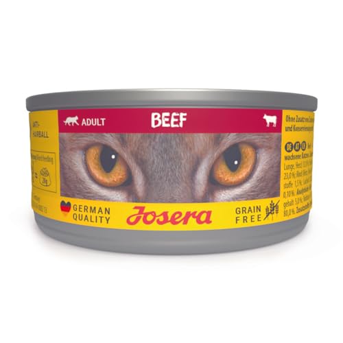 Josera Beef/Rind | Nassfutter für Katzen | Getreidefrei | 12 x 85 g von Josera