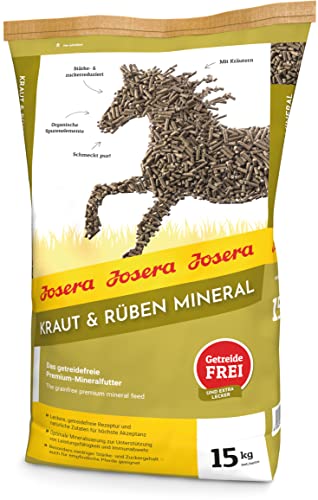 Josera Kraut und Rüben Mineral (1 x 15kg) Premium Pferdefuttergetreidefreies MineralfutterStärke- und Zuckerreduziert1er Pack von Josera