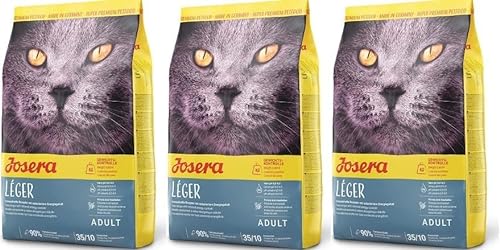 Josera Léger (3 x 2kg) | Katzenfutter mit niedrigem Fettgehalt | Super Premium Trockenfutter für ausgewachsene Katzen | 3er Pack von Josera
