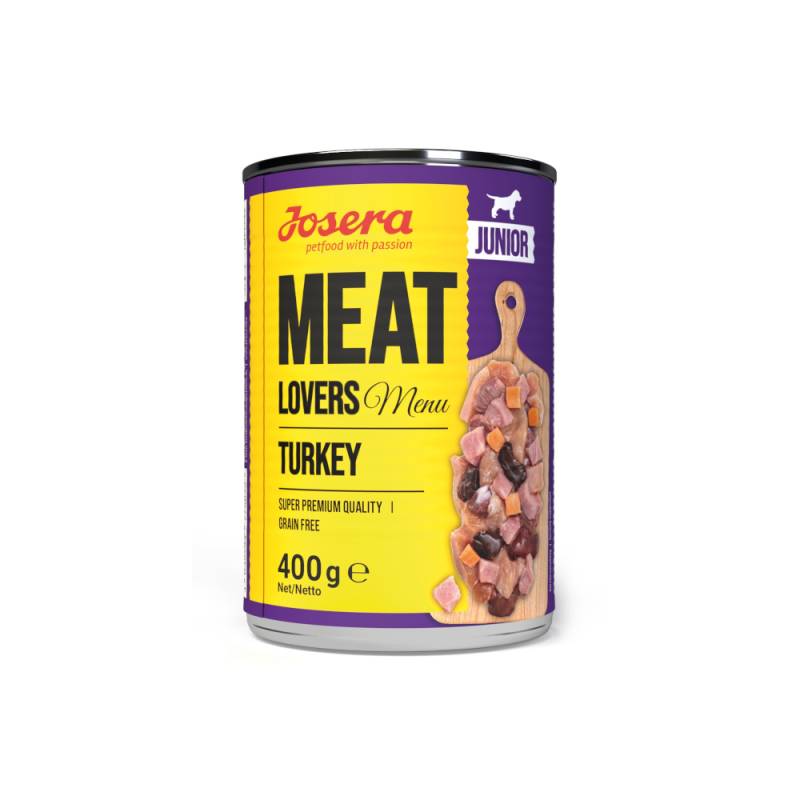 Josera Meat Lovers Junior Menü 6 x 400 g - Pute Josera Meat Lovers Junior Menü 6 x 400 g - Pute von Josera