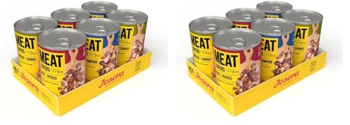 Josera Meat Lovers Menu Multipack | Nassfutter für Hunde | hoher Fleischanteil | getreidefrei | Alleinfuttermittel | 6x400g (Packung mit 2) von Josera