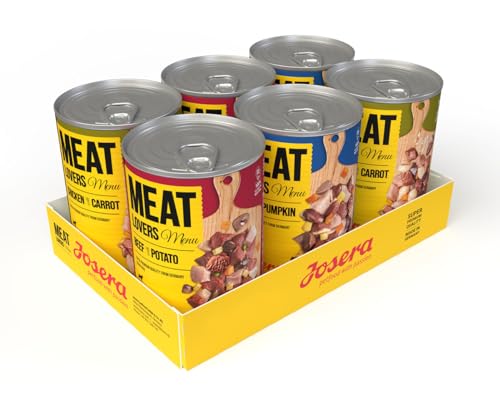 Josera Meat Lovers Menu Multipack | Nassfutter für Hunde | hoher Fleischanteil | getreidefrei | Alleinfuttermittel | 6x400g von Josera