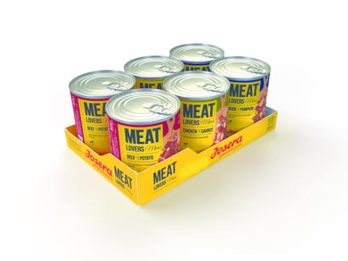 Josera Meat Lovers Menu Multipack | Nassfutter für Hunde | hoher Fleischanteil | getreidefrei | Alleinfuttermittel | 6x800g von Josera