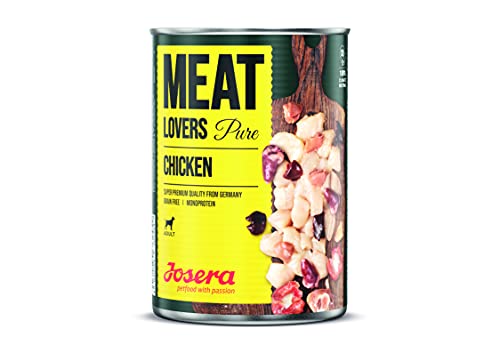 Josera Meat Lovers Pure Chicken | Nassfutter für Hunde | hoher Fleischanteil | getreidefrei | leckeres Huhn | Alleinfuttermittel | 6 x 400 g von Josera