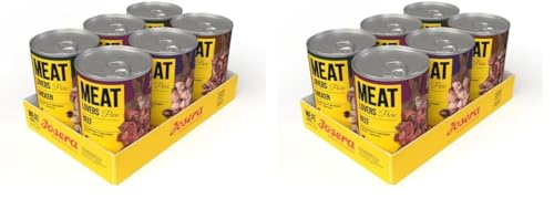 Josera Meat Lovers Pure Multipack | Nassfutter für Hunde | hoher Fleischanteil | getreidefrei | Alleinfuttermittel | 6x400g (Packung mit 2) von Josera