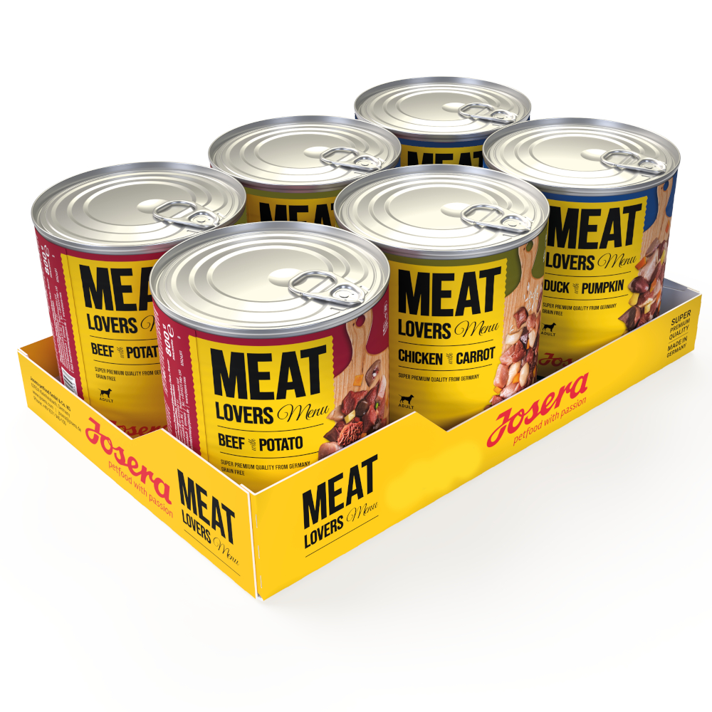 Josera Meatlovers Menü 6 x 800 g - Mix (3 Sorten) von Josera