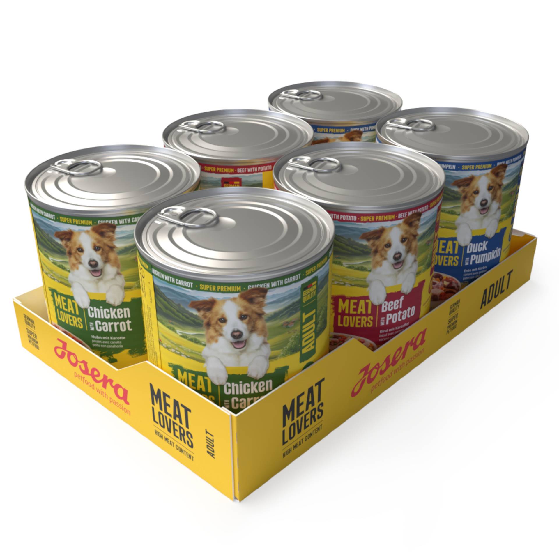 Josera Meatlovers Menü 6 x 800 g - Mixpaket (3 Sorten, neues Design) von Josera