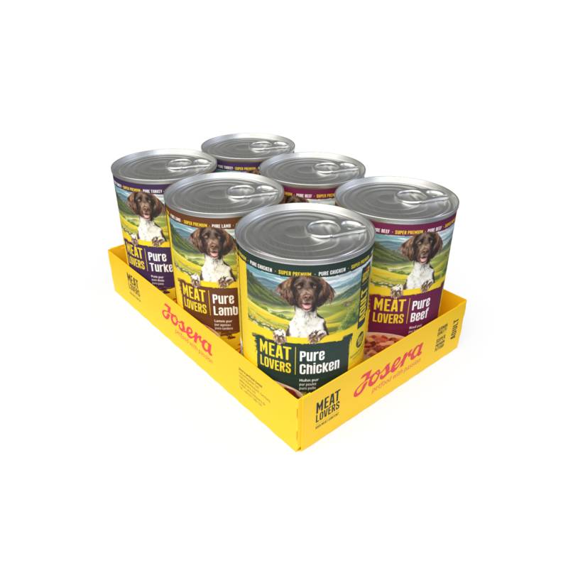Josera Meatlovers Pure 6 x 800 g - Mixpaket (4 Sorten, neues Design) von Josera