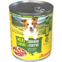Josera Nassfutter Hund, Adult, Meat Lovers Menu, Huhn und Karotten 6x800 g von Josera