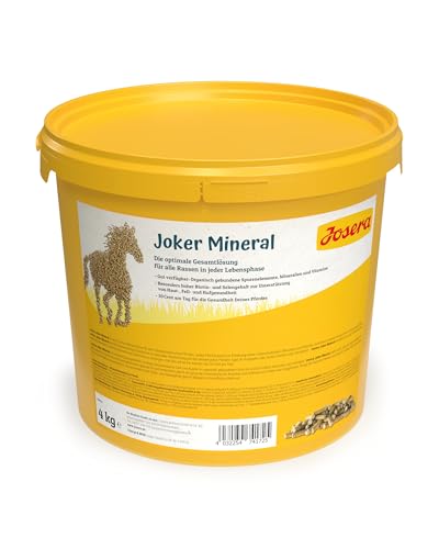 JOSERA Joker Mineral (1 x 4 kg) | Premium Pferdefutter für alle Rassen in jeder Lebensphase | optimale Gesamtlösung | Starke Knochen & Gelenke | Mineralfutter Pferde | 1er Pack von Josera