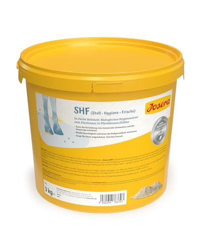 Josera Pferd SHF (Stall, Hygiene, Frische) | 3 kg | Eimer Biologisches Hygienemittel zum Einstreuen in Pferdeboxen/-ställen von Josera