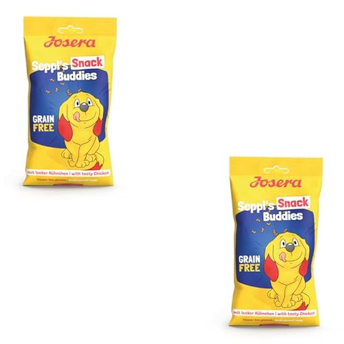 Josera Seppl’s Snack Buddies | Doppelpack | 2 x 150 g | Getreidefreier Hundesnack | Mit leckerem Hühnchen Geschmack | Geringer Fettgehalt | Hochwertige Zutaten ohne Gentechnik von Josera