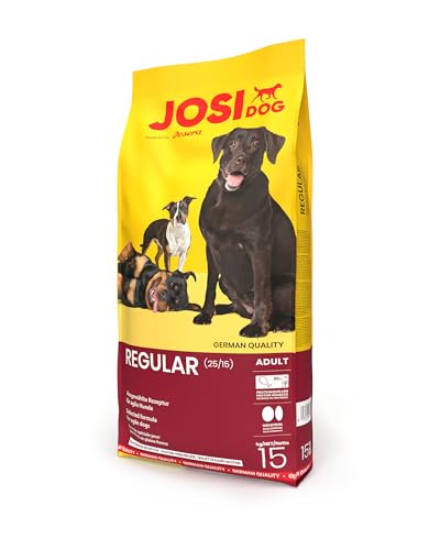 JosiDog Regular (1 x 15 kg) | Adult | Premium Trockenfutter für ausgewachsene Agile Hunde | glutenfrei | Alleinfutter mit 80% tierischem Protein | Powered by JOSERA | 1er Pack von Josera