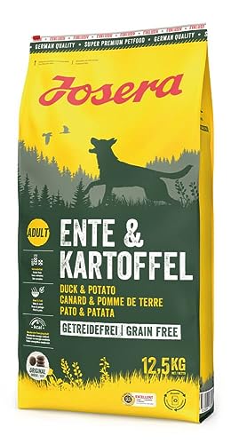 Josera Ente & Kartoffel | 1 x 12,5 kg | Trockenfutter für Hunde | Getreidefrei | Für ausgewachsene Hunde mittlerer und großer Rassen von Josera