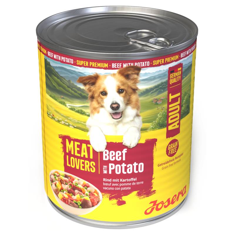 Sparpaket Josera Meatlovers Menü 12 x 800 g - Rind & Kartoffel (neues Design) von Josera