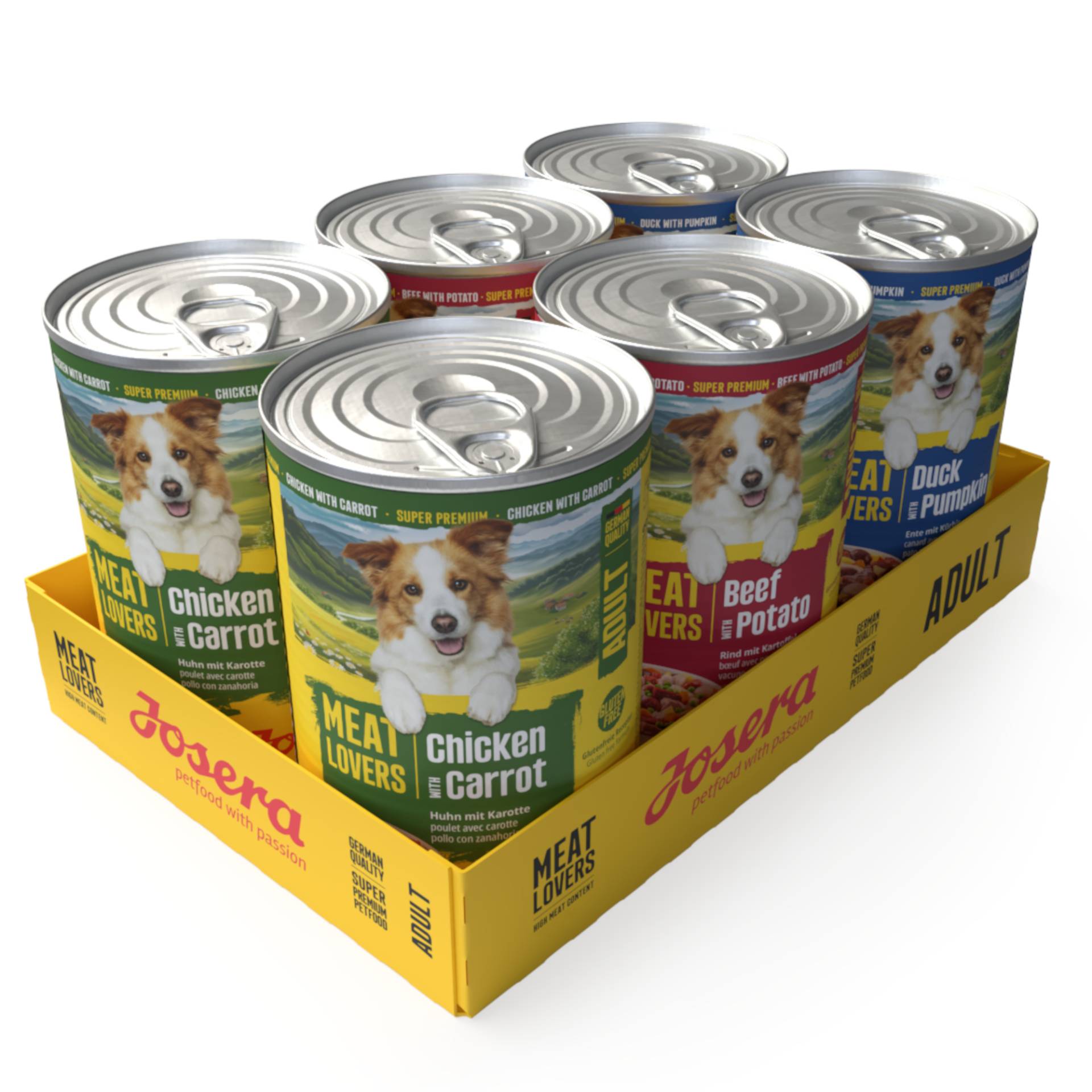 Sparpaket Josera Meatlovers Menü 24 x 400 g - Mix (3 Sorten) von Josera