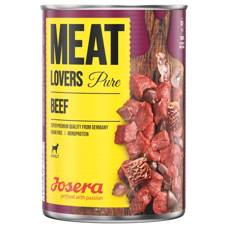 Sparpaket Josera Meatlovers Pure 12 x 400 g - Rind von Josera